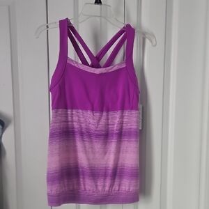 NWT Athleta Purple and Pink Tank Top Sz M